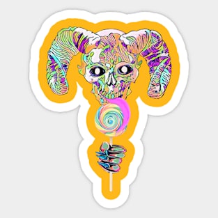 Halloween candy art demon fun lollipop horror girl Sticker